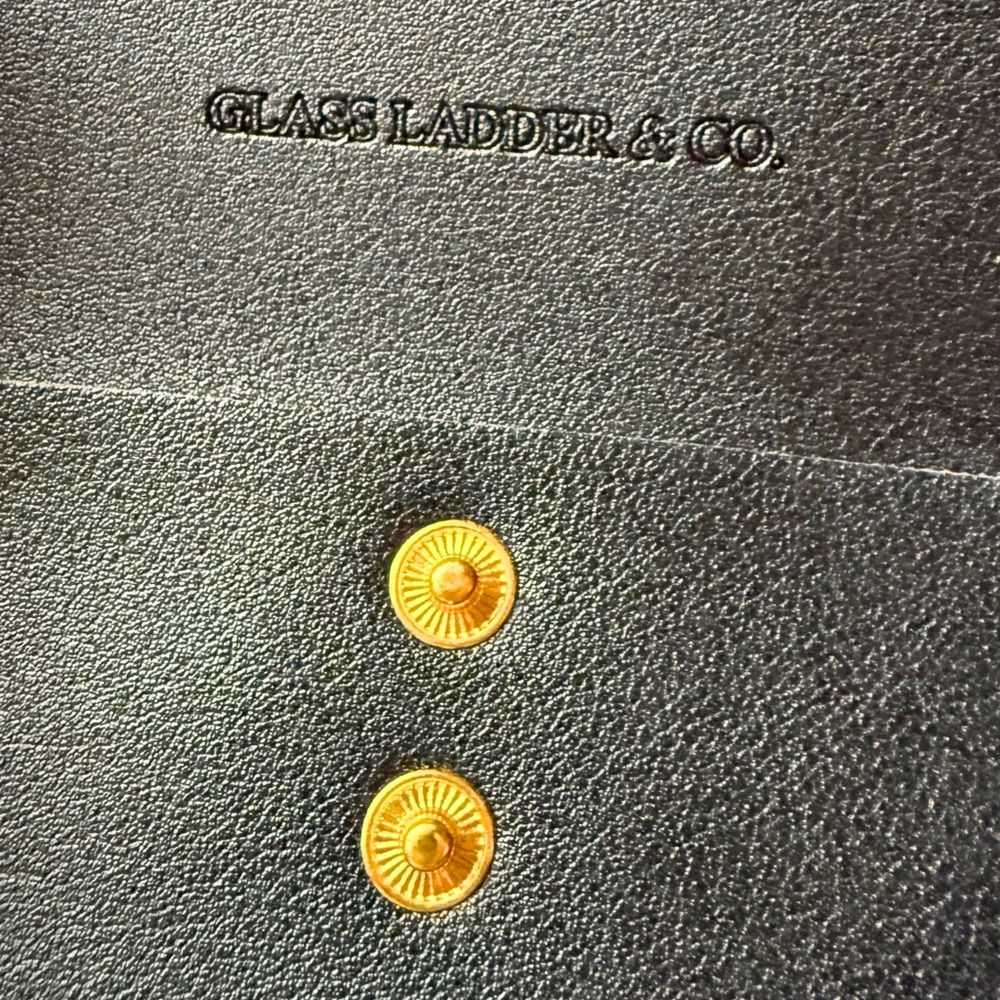 NEW Glass Ladder & Co Megan Black Vegan Leather Portfolio Organizer | Dustcover - Picture 9 of 16